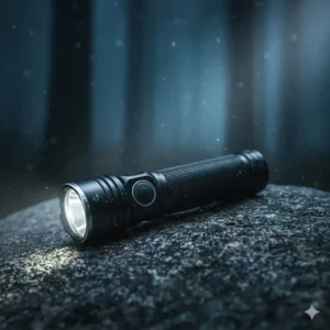 Close-up on the aerospace-grade aluminum body of the extremely durable 4000 lumens torch.