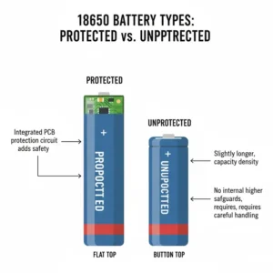 Comparison between protected and unprotected cells to find the best 18650 battery for torch.
