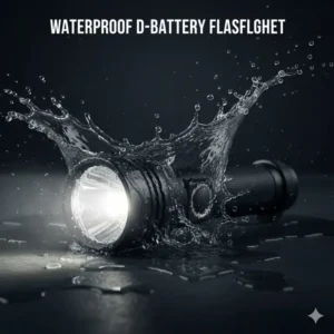 Demonstration of the waterproof durability of the best d battery led flashlight under water.