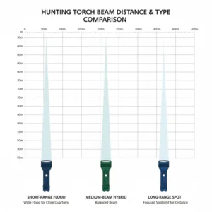 A technical comparison of beam distances for the best hunting torch categories.
