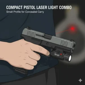 A subcompact handgun equipped with the best laser light combo designed for concealed carry.