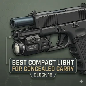 Streamlight TLR-7 mounted on a handgun, representing one of the best glock 19 lights for compact concealed carry.
