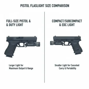 An overview of battery types and power sources available for the best pistol flashlight.