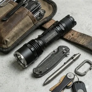 Illustration 7: The best personal defense flashlight integrated into a daily tactical EDC kit.
