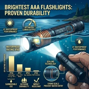 Illustration showing different ways to carry a bright AAA flashlight, including a deep-carry pocket clip and a reinforced keychain loop.