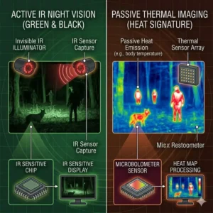 A breakdown chart of the different spectrums of IR light, including near, mid, and far infrared wavelengths.